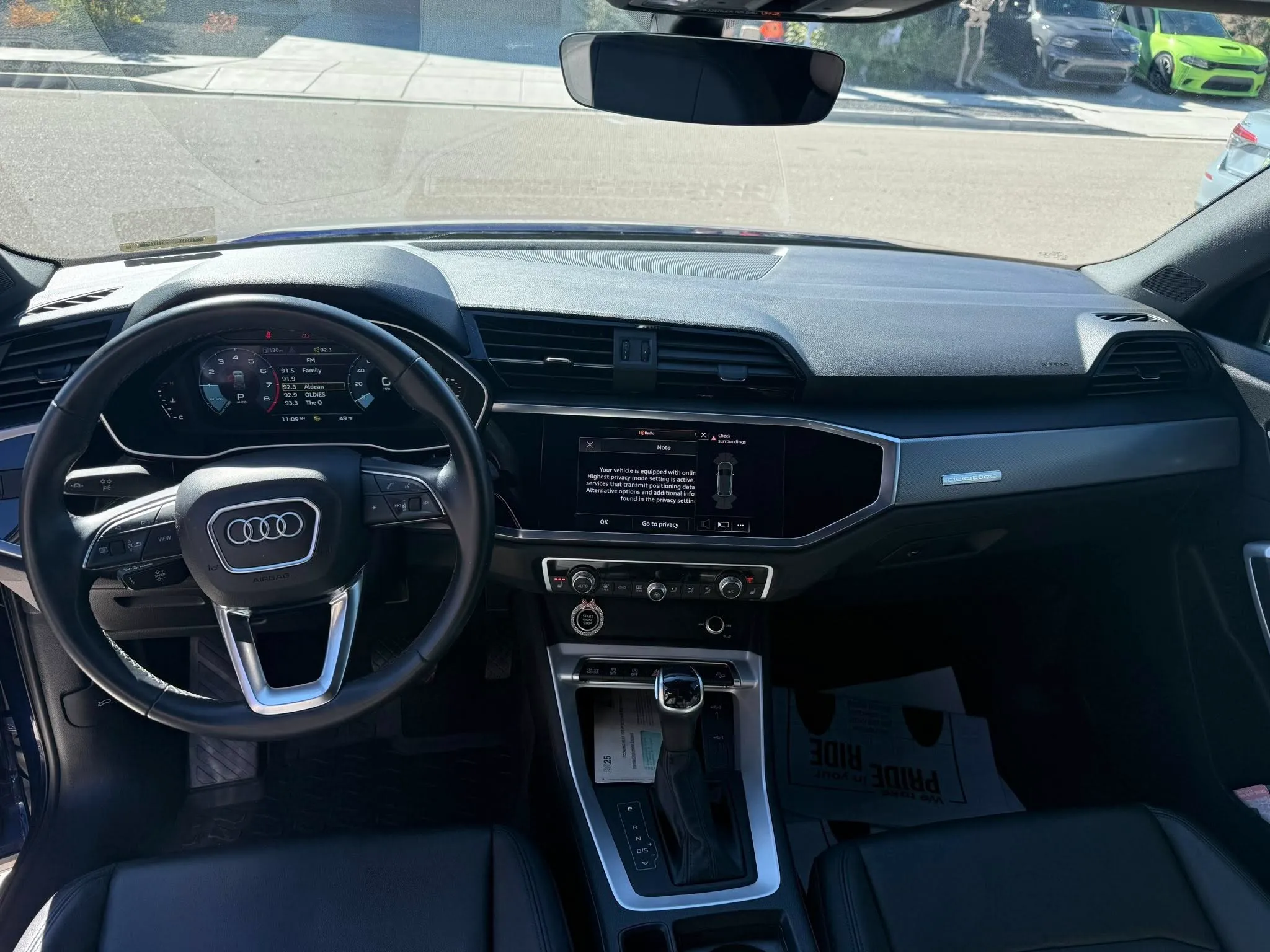 Audi interior detailing result by Prestige Auto Spa NM